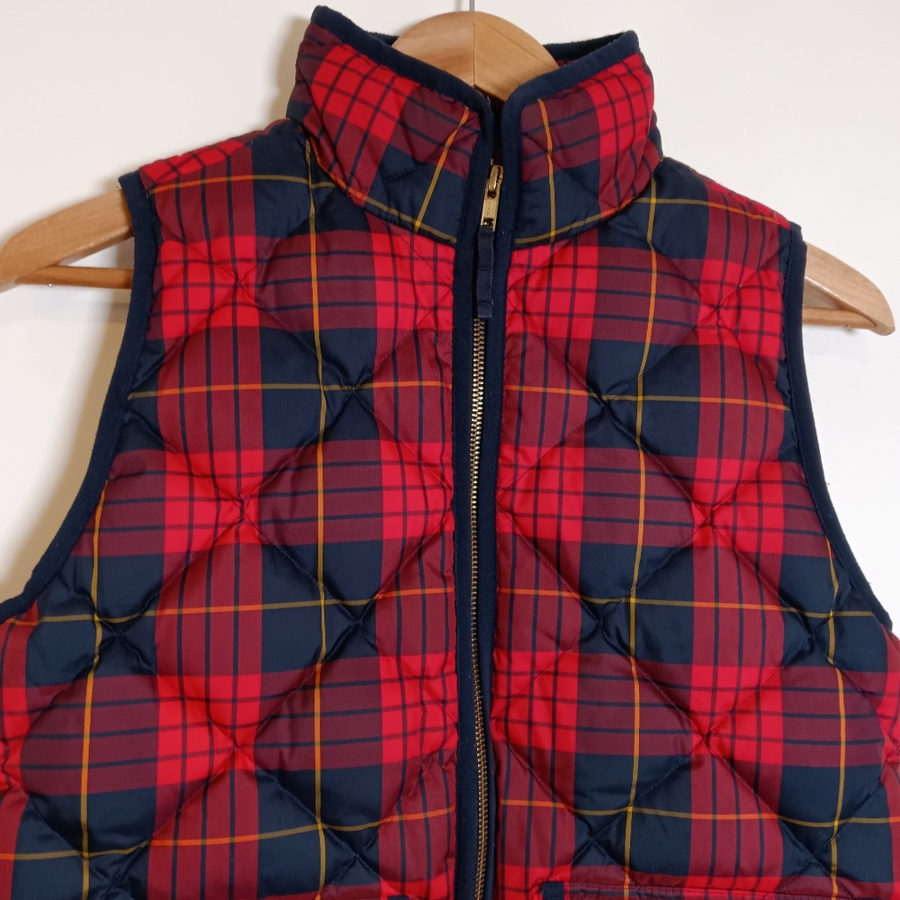 J. Crew Down Plaid Puffer Vest - Picture 3 of 9